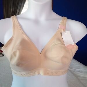 Cacique Lane Bryant NWT The Cotton Unlined Full Coverage No-Wire Bra 40C Cream